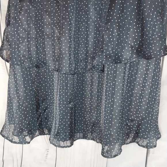 Banana Republic Pleated Tiered Sleeveless Polka Dot Dress NWT - Picture 16 of 16